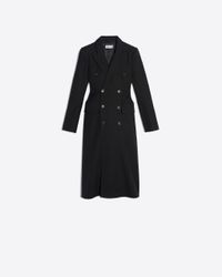 Balenciaga Cappotto doppio petto a clessidra - Nero