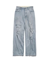 パンツ TOMOBALENCIAGA Cut Up Baggy Pants Men's Cut-up Baggy Pants in Blue | Balenciaga US