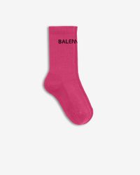 Balenciaga Logo-Tennissocken - Pink
