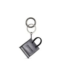 Balenciaga Mini Shopping Keychain - Metallic