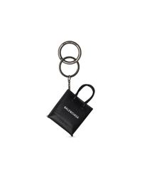 Balenciaga Mini Shopping Keychain - Black