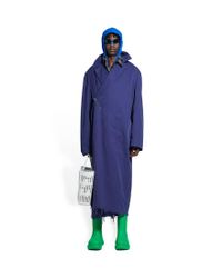Balenciaga Wrap Carcoat - Blue