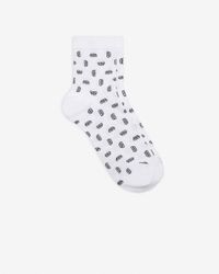 Balenciaga Allover-Logo-Socken - Weiß