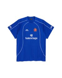 Balenciaga Paris Soccer T-Shirt Oversized in Blue for Men | Lyst Balenciaga Paris Soccer T-Shirt Oversized in Blue for Men | Lyst