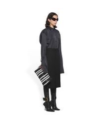 Balenciaga Barbes large zip pouch mit tragegriff - Schwarz