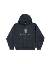 Balenciaga Bb Pixel Medium Fit Hoodie in Black for Men | Lyst