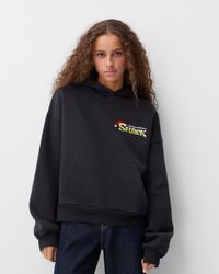 Bershka Lilo Stitch Print Hooded Sweatshirt in White Lyst