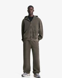 Bershka 1/4 Zip Printed Sweatshirt in Green for Men | Lyst