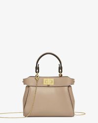 OUTLET【FENDI】BLACK☆Peekaboo Handle Nano ショルダーバッグ OUTLET【FENDI】BLACK☆Peekaboo Handle Nano ショルダーバッグ