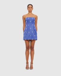 chinese dress ladies Rosario Tweed Petal Bustier Mini Dress