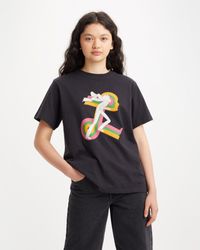 Levi's T Shirt mit Grafik Jet - Schwarz