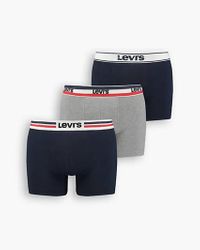 Levi's Caleçons Iconic en coton – Coffret cadeau de 3 Multicolore - Noir