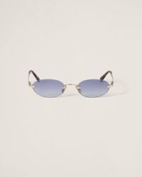 シーサイドエンジェル MIU　LD Miu Miu Miu Miu Logo Sunglasses | Lyst UK