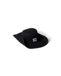 Miu Miu Denim Hat in Black | Lyst