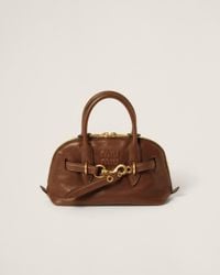 MiuMiu＊Nappa leather top-handle bag レザーバッグ＊送料込 Buy Miu Miu Aventure Nappa Leather Top Handle Bag 'Black