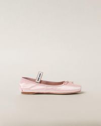 送料・関税込★ (W) Miu Miu Satin Ballerinas Orchid Pink Orchid Pink Satin Ballerinas | Miu Miu