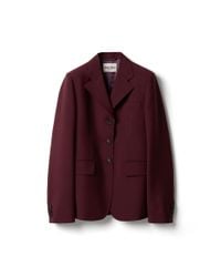 関税込 MiuMiu Single-breasted kid mohair jacketジャケット Miu Miu Single-breasted Jacket In Kid Mohair | italist