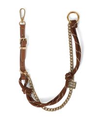 Miu Miu Leather, Cord, And Metal Trick in Blue | Lyst