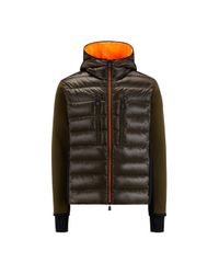 Moncler Padded Wool Hoodie in Green for Men | Lyst