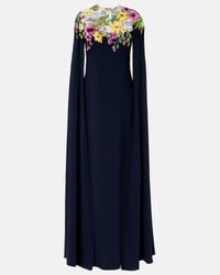 Oscar de la Renta Sequin-Scallop Embroidered Gown in Metallic | Lyst UK