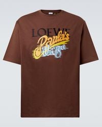 Loewe Paula's Ibiza Anagram Cotton Jersey T-Shirt in Black for Men