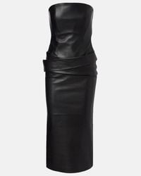 area crystal claw cutout midi dress AREA White Crystal Heart Back Minidress