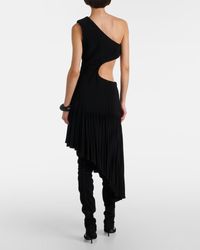 alaia one shoulder cutout stretch jersey midi dress AlaA One-Shoulder Ruched Cutout Midi Dress - Black