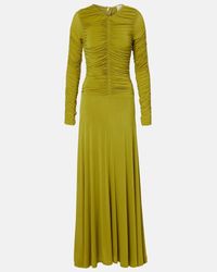 tove erin gathered silk crepe maxi dress Tove Erin Gathered Silk Crepe Maxi Dress