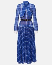 self portrait blue chiffon tiered midi dress Blue Chiffon Self Portrait Baby Blue Dress Self-Portrait Blue Lace Midi Dress Short Sleeve A-