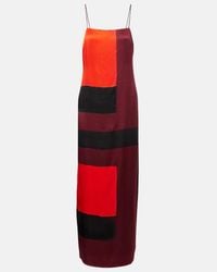 staud freda ruched silk maxi dress STAUD Dresses