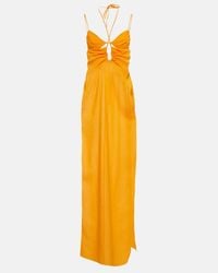 ella maxi dress Ella Jacquard Maxi Dress in Pink/Green