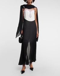white christmas dresses Christopher Kane Black Daisy Cut-Away V-Neck Dress – Runway Catalog