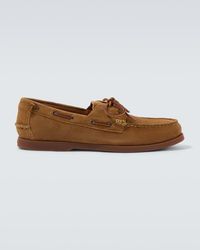 Polo Ralph Lauren\'s Rhett Suede & Leather Saddle Brown Men\'s Shoes Rhett Patchwork Suede Wingtip main image 4