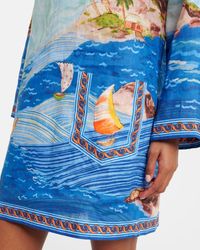 alemais airlie mini dress Almais Airlie printed linen minidress ALMAIS