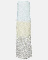La Fuori Aurora Misty Green Twilight Blossom Dress | Lyst