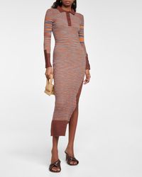 Jacquemus La Robe Perou Mohair-blend Midi Dress in Blue | Lyst