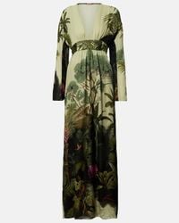 Johanna Ortiz Petals Strapless Embellished Silk Maxi Dress in White | Lyst