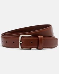 The Row Jin Textured-Leather Belt in Black | Lyst