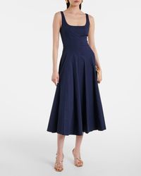 staud claretta backless pleated rib-knit dress Staud Claretta Dress Atlas