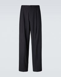 The Row Mikeno Wool Wide-Leg Pants in Natural for Men | Lyst UK