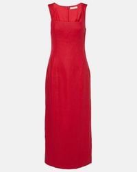 Faithfull the Brand Soleil Linen Maxi Dress in Red | Lyst Faithfull the Brand Soleil Linen Maxi Dress in Red | Lyst
