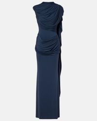 De La Vali Exclusive Hausos Chiffon Maxi Dress in Yellow | Lyst