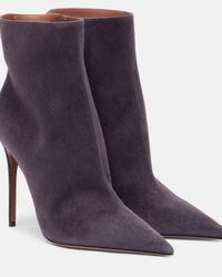 Gia Borghini Ninette Suede Boot in Natural | Lyst UK