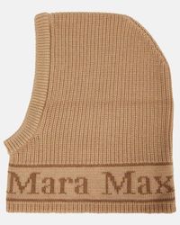 Max Mara Gong Logo Balaclava in Natural | Lyst Canada