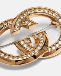 Gucci Cotton And Silk Flower Brooch | Lyst