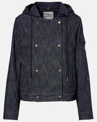 Moncler Tencin Denim Jacket in Black | Lyst