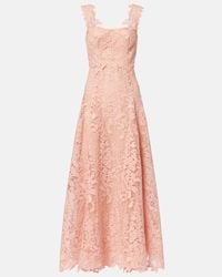 chinese dress ladies Women's Got My Attention Red Floral Guipure Lace Tiered Maxi Dress | Size: L