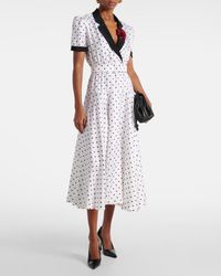 De La Vali Gracia Polka-Dot Silk-Chiffon Mini Dress | Lyst