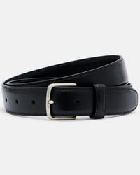 The Row Maxi Classic Brown Leather Belt in Black | Lyst