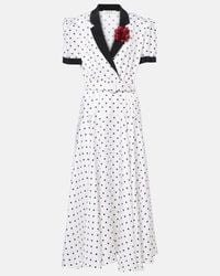 de la vali garcia polka-dot silk-chiffon mini dress Buy De La Vali Red Gracia Mini Dress in Silk Chiffon For Women Online